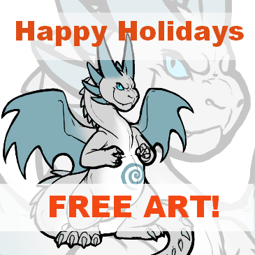 Happy Holidays! Free Dragon Art to Recolor/Edit