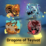Dragons of Teyvat - Genshin Impact Enamel Pins